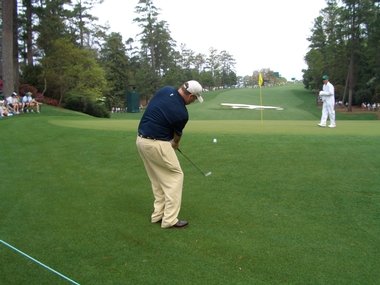 Kevin with his 64 degree wedge